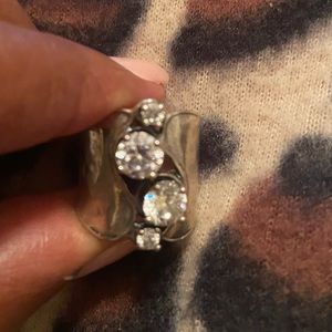 Hammered Italian sterling silver ring